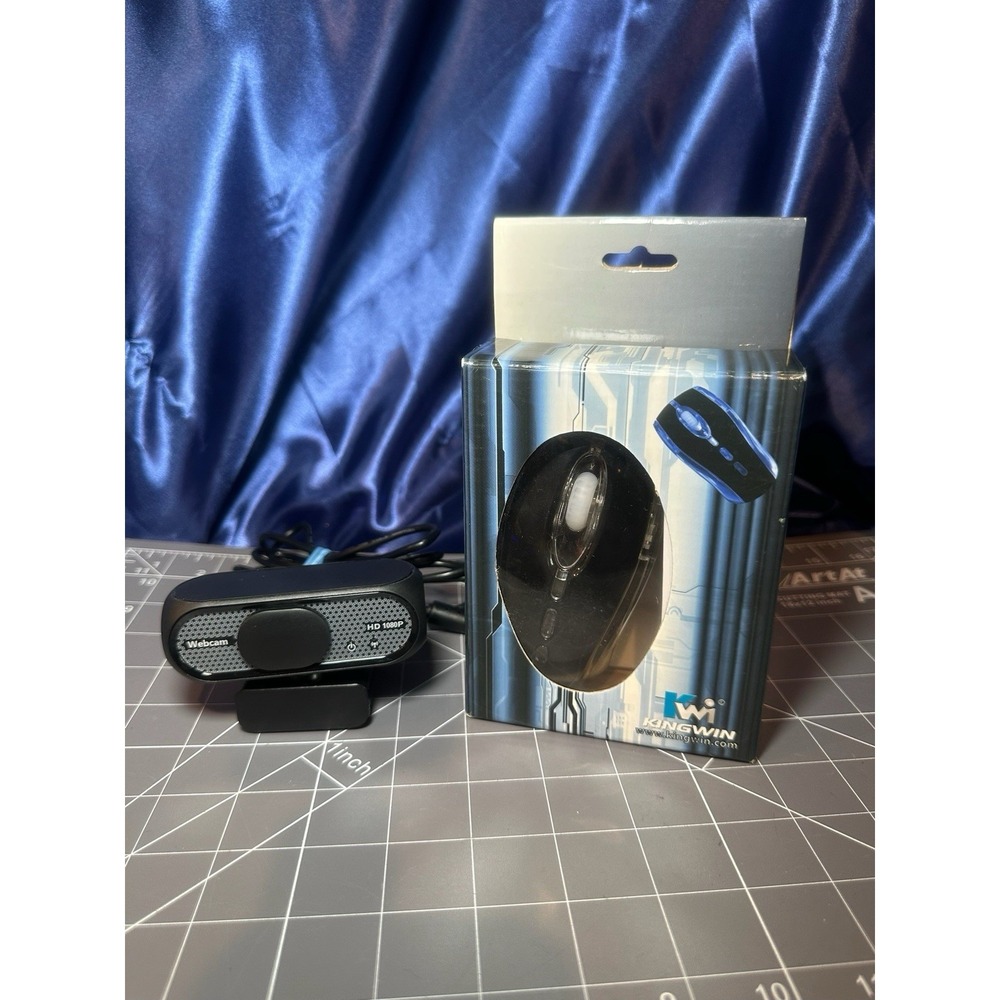 1080P HD Webcam & Kingwin Wired Optical Mouse for Desktop Laptop Both New